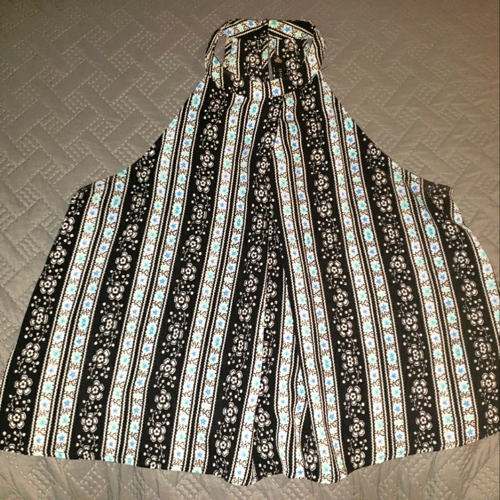 Iris L flowy high-neck blouse